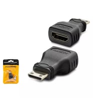 Hadron HDX1268 Mini HDMI Erkek to HDMI Dişi Çevirici Adaptör Siyah