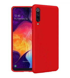 Samsung Galaxy A50S İçi Kadife Silikon Kılıf Kırmızı