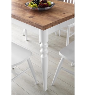Cunda Yandan Açılır Mutfak Masa Takımı ve 6 Adet Sandalye 70x110cm