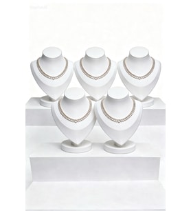 Şık Takı Sergileme Büstü 5'li Set, Kolye ve Takı Düzenleme Aparatı