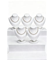 Şık Takı Sergileme Büstü 5'li Set, Kolye ve Takı Düzenleme Aparatı