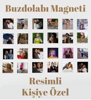 27 adet Fotoğraflı Buzdolabı Magneti (6x6cm)