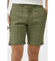 Lacoste Men's Slim Fit Bermuda Shorts Erkek Dar Kesim Keten Bermuda Şort Haki