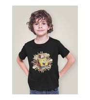 Kovboy Süngerbob Baskılı Unisex Çizgi Film Çocuk Tişört (1-12 Yaş)