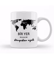 Bir Yer Bulalım Dünyadan Uzak Kupa Bardak Porselen