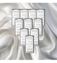 10 Adet 250 Gr Gmr Gümüş Külçe