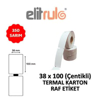 Elitrulo Termal Karton Raf Etiketi 38x100mm ÇENTİKLİ - 350 Adet