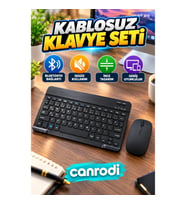 İnce Tasarımlı Bluetooth Kablosuz Klavye Mouse Seti Sessiz Kullanım