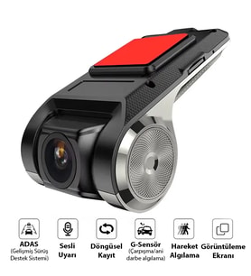 ALLY Full HD Mini Araç İçi Kamera  Geniş Açı Gece Görüşlü Döngüsel Kay? - HEP-8275-232