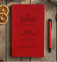 Kişiye Özel You Are My King Defter Babalar Günü Hediyesi (Kırmızı)