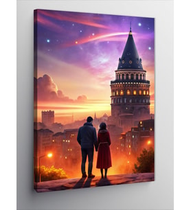 Kanvas Tablo İstanbul Galata Kulesi