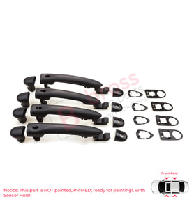 Renault Fluence Megane 3 Clio 4 Scenic 3 Captur 1 için 4 Adet Sensörlü Dış Kapı Açma Kolu Astarlı 806706656R
