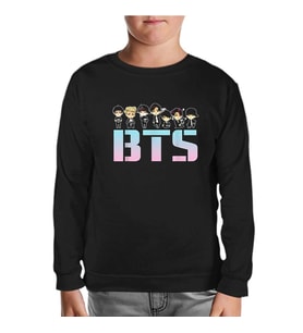 BTS - Guys Siyah Çocuk Sweatshirt