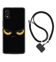 TCL 303 Kılıf Silikon Boyun Askılı İpli Desenli Silikon Black Eyes 1644