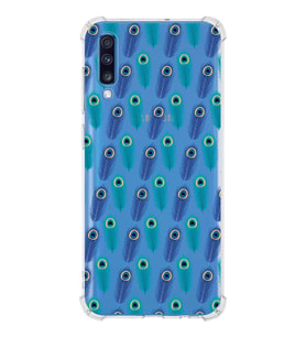 PrintiFy Samsung Galaxy A70 Uyumlu Nazar Boncuğu 4 Baskılı Şeffaf Köşe Korumalı Antişok Kılıf