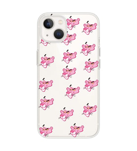 Iphone 14 PLUS Uyumlu Pink Panter Tasarımlı Şeffaf Telefon Kılıfı
