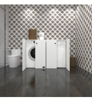 Kenzlife çamaşır&kurutma&bulaşık makinesi dolabı tatyanakare byz 90*140*60 kapaklı arkalıksız (Karışık)