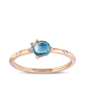0.50 Karat London Blue Pırlanta Yüzük