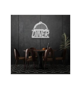 Restoranlara Özel Diner Yazılı ve Şekilli Neon Tabela