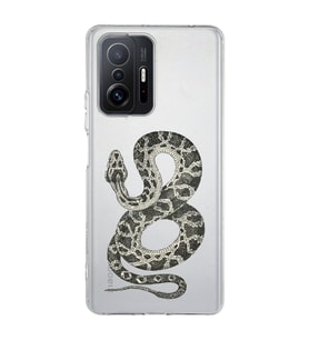 Redmi Mi 11T/Mi 11T Pro Uyumlu Yılan Desenli Şeffaf Telefon Kılıfı