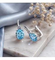 925 Ayar Gümüş Ice Cut Oval Zirkon Taşlı Küpe – Ekstra Parlak Işıltılı Lüks Tasarım, Hediyelik