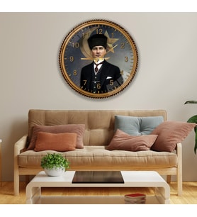Atatürk Cam Saat - 60 cm