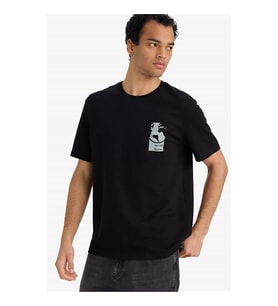 Defacto 26Y801002270 Siyah Erkek T-Shirt F8122AX/BK81