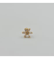 Cerrahi Çelik Gold Taşlı Çiçek Küpe Tragus Helix Kıkırdak Piercing
