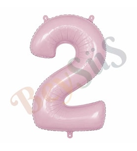2 Rakam Folyo Balon pembe Rengi (76 cm)