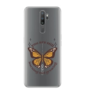 Oppo A5 2020 / A9 2020 Uyumlu Kelebek Desenli Şeffaf Telefon Kılıfı