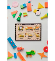 İş Makinalarım Puzzle Ahşap Bul Tak Yapboz