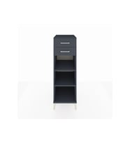 Kronos Dolap 2 Raflı 2 Çekmeceli 44x59x134 Antrasit-Antrasit