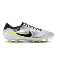 Nike Tiempo Legend 10 Elite FG Pro Soccer Shoes Çim Saha Kramponu Gri Yeşil