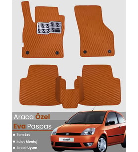 FORD FİESTA (2002-2008) Uyumlu EVA Paspas Tam Set–Araca Özel,Su Geçirmez,Kolay Montaj