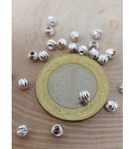 925 Ayar Gümüş Boncuk Ara Malzeme 3.5*4mm/5 adet (45636)