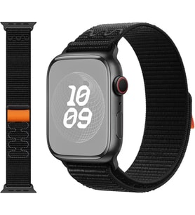 Apple Watch Uyumlu Nylon Loop Kumaş Kordon - 49mm/46mm/45mm/44mm/42mm/41mm/40mm/38mm Uyumlu - Apple Watch SE & Ultra 3/2/1 & Series 11-1