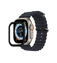 Mey İthalat® Watch 49Mm Alüminyum Kasa Cam Ekran Koruyucu - Siyah