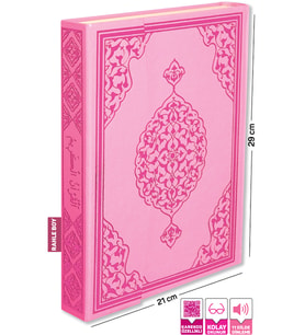Kuranı Kerim Bilgisayar Hatlı Rahle Boy Pembe Renk