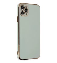 Newface Apple iPhone 11 Pro Max Kılıf Volet Silikon - Açık Yeşil