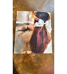 KURDELE FİYONK TOKLAI KIZ ARMA DİKİŞ APLİKE 23X19 CM