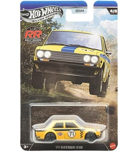 Hot Wheels Gümüş Serisi Ralli Racers '71 Datsun 510 [Sarı] 4/5, 1:64 Ölçekli Diecast Oyuncak Araç (Çok Renkli)