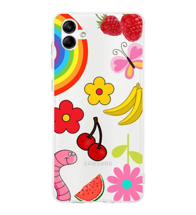 PrintiFy Samsung Galaxy A04 ile Uyumlu Water Color 5  Kamera Korumalı Şeffaf  Kılıf