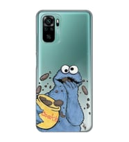 Redmi Note 10/Note 10S Uyumlu Susam Sokağı Kurabiye Canavarı Desenli Şeffaf Telefon Kılıfı