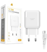 POWERWAY QCT30 3 AMPER 18W TYPE C HIZLI ŞARJ ALETİ + KABLO