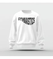 Gymnastics Tasarım Baskılı Basic Sweatshirt (Beyaz)