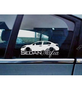 Civic FB sedan Kelebek Cam Araba oto Sticker 19 cm 2 Adet