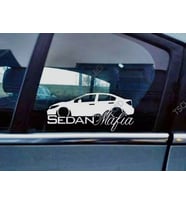 Civic FB sedan Kelebek Cam Araba oto Sticker 19 cm 2 Adet