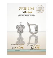 Çocuk ve Kadın VIP Çelik Küpe Zarif Hafif Kelebek Serisi No:2 (Gümüş-Beyaz)