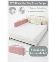 Miralay Yeni Nesil Yatak Bariyeri 120 cm Pembe - Boyalı