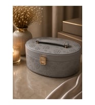 Şık 2 Katlı Gri Aynalı Takı ve Mücevher Organizeri